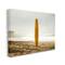 Stupell Industries Yellow Surfboard in Sand Canvas Wall Art